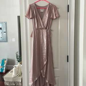 BHLDN NWT wrap rose dress